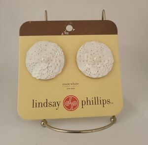 Lindsay Phillips White Floral Shoe Accessories